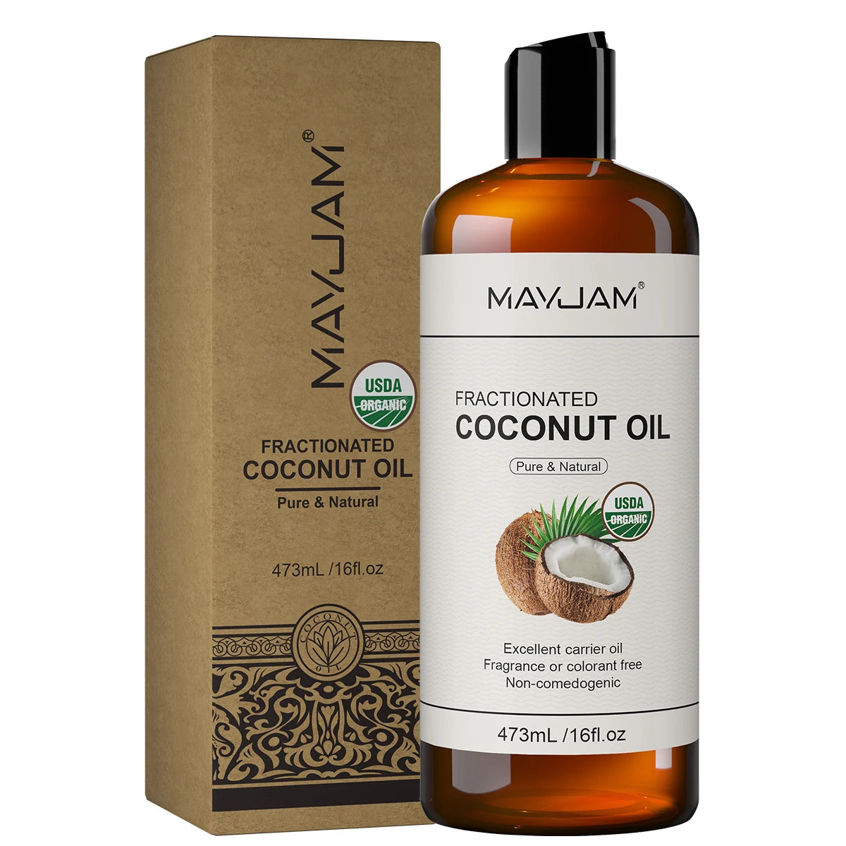 WELLUXE Pure Organic Coconut Oil — Hawaii Wellness Essential Hair · Skin · Body Massage | 473ml