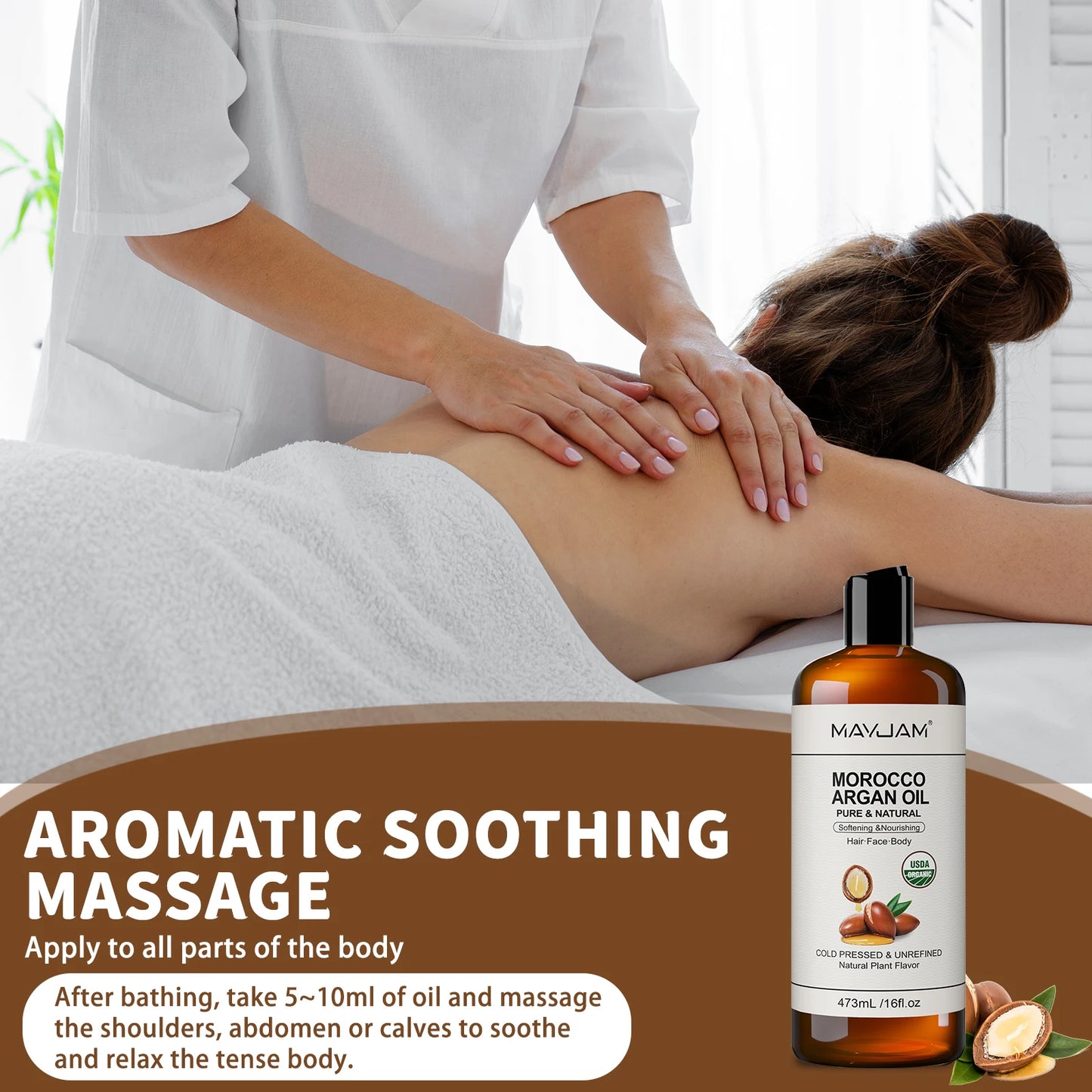 WELLUXE Pure Organic Coconut Oil — Hawaii Wellness Essential Hair · Skin · Body Massage | 473ml